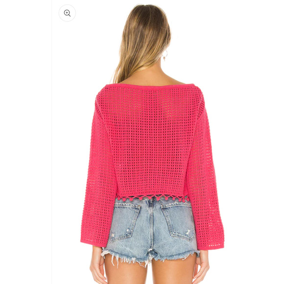 Tularosa x Revolve Sweater Women Small Pink Knit Topanga Sweater A2 - Picture 2 of 10